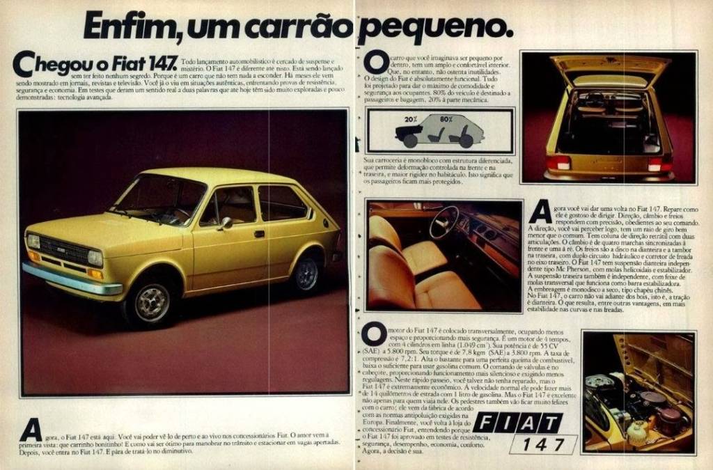 Propaganda do lançamento do Fiat 147