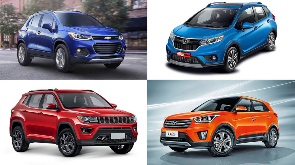 Chevrolet Trackes, Honda WR-V, Jeep Compass e Hyundai ix25