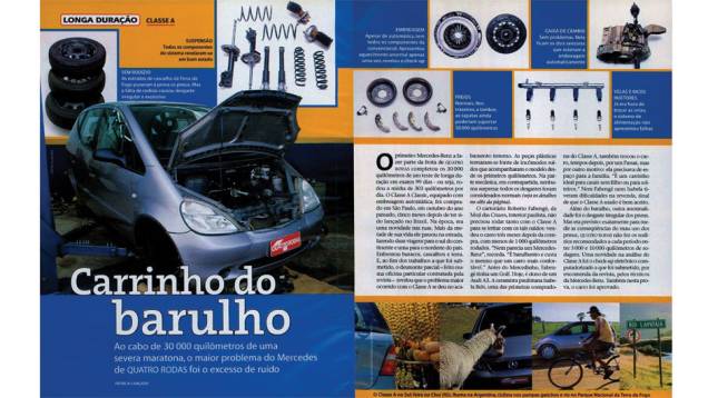 Mercedes-Benz Classe A: primeiro modelo da marca da estrela a ser produzido no Brasil, o monovolume foi até a Argentina antes de ser desmontado | <a href="https://quatrorodas.abril.com.br/acervodigital/home.aspx?edicao=476&pg=91" rel="migration">Leia mais</a>