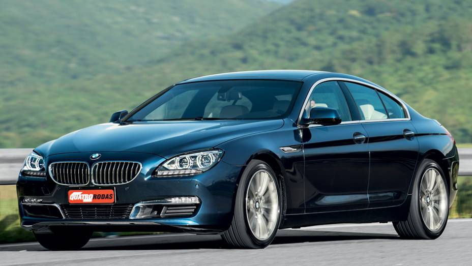 Esguio e baixo, o Gran Coupé tem apenas 1,39 m de altura | <a href="https://quatrorodas.abril.com.br/carros/lancamentos/bmw-serie-6-gran-coupe-740122.shtml" rel="migration">Leia mais</a>