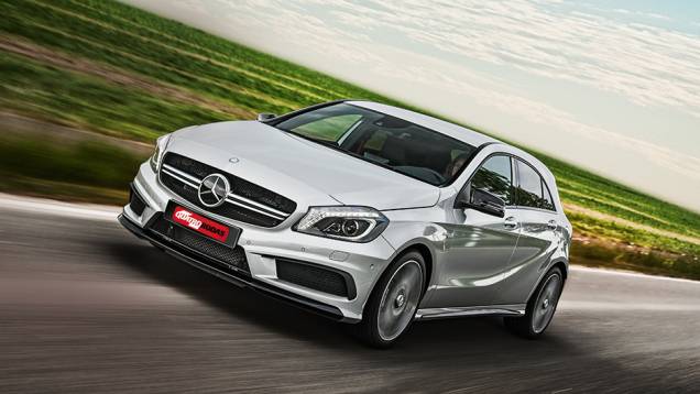 O 2.0 turbo leva o A 45 AMG a 100 km/h em apenas 4,6 segundos | <a href="https://quatrorodas.abril.com.br/carros/impressoes/mercedes-benz-45-amg-751203.shtml" rel="migration">Leia mais</a>