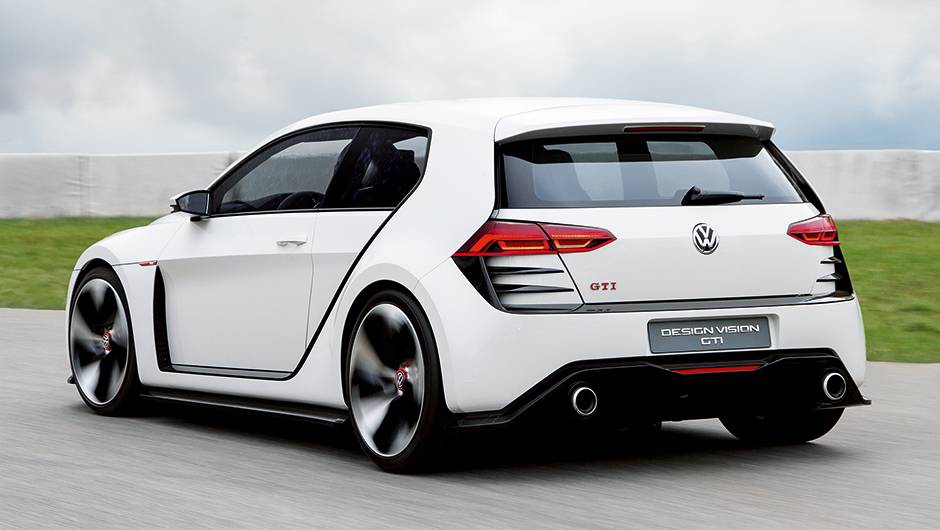 Pain&eacute;is salientes laterais permitem o uso de bitolas mais largas | <a href="https://quatrorodas.abril.com.br/carros/impressoes/volkswagen-design-vision-gti-772455.shtml" rel="migration">Leia mais</a>