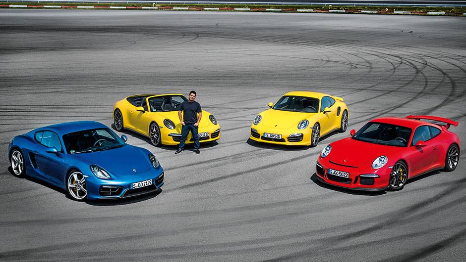 Dessa turma, o mais manso tem 340 cv. Ao todo, s&atilde;o 1775 cv | <a href="https://quatrorodas.abril.com.br/carros/impressoes/quarteto-porsche-809637.shtml" target="_blank" rel="migration">Leia mais</a>