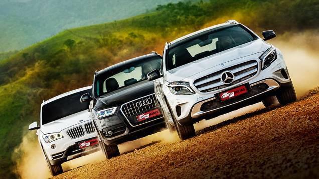 Cada qual com sua receita própria, os SUVs apresentam suas armas | <a href="https://quatrorodas.abril.com.br/carros/comparativos/audi-q3-x-bmw-x1-x-mercedes-gla-816140.shtml" target="_blank" rel="migration">Leia mais</a>