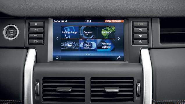 Central de 8 polegadas permite controlar funções do carro, aceita aplicativos para smartphones e é sensível ao toque | <a href="https://quatrorodas.abril.com.br/carros/impressoes/discovery-sport-835902.shtml" target="_blank" rel="migration">Leia mais</a> Central de 8 polegadas permite controlar funções do carro, aceita aplicativos para smartphones e é sensível ao toque | <a href="https://quatrorodas.abril.com.br/carros/impressoes/discovery-sport-835902.shtml" target="_blank" rel="migration">Leia mais</a>