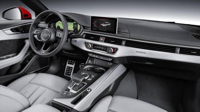 Por dentro, na parte da frente, os destaques são as duas telas do painel com os instrumentos e sistema de entretenimento | <a href="https://quatrorodas.abril.com.br/noticias/fabricantes/audi-revela-novo-a4-882500.shtml" rel="migration">Leia mais</a> Por dentro, na parte da frente, os destaques são as duas telas do painel com os instrumentos e sistema de entretenimento | <a href="https://quatrorodas.abril.com.br/noticias/fabricantes/audi-revela-novo-a4-882500.shtml" rel="migration">Leia mais</a>