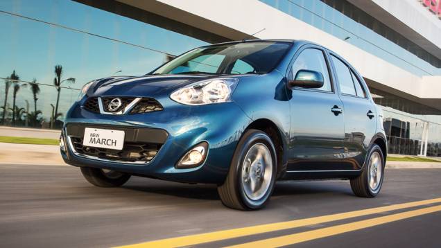 Compactos: Nissan New March 1.0 16V Flex - 9,4 km/l etanol - 13,5 km/l gasolina | <a href="https://quatrorodas.abril.com.br/noticias/mercado/inmetro-divulga-ranking-2015-programa-etiquetagem-veicular-827512.shtml" rel="migration">Leia mais</a> Compactos: Nissan New March 1.0 16V Flex - 9,4 km/l etanol - 13,5 km/l gasolina | <a href="https://quatrorodas.abril.com.br/noticias/mercado/inmetro-divulga-ranking-2015-programa-etiquetagem-veicular-827512.shtml" rel="migration">Leia mais</a>