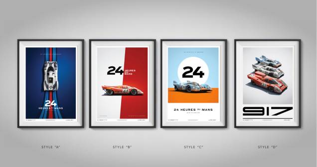 Coleção de posteres da Porsche