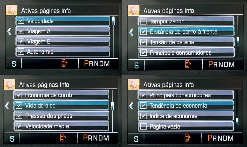 Longa Duração - Chevrolet Cruze Computador de bordo tem 14 páginas de informações