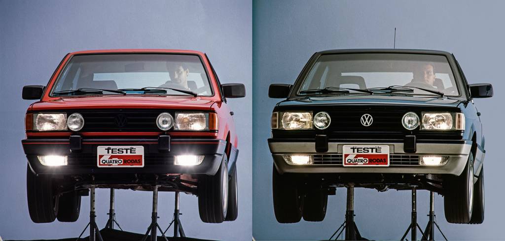 Gol GTS x Gol GTi O segredo da foto de abertura: cavaletes e montagem