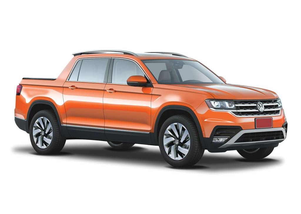 “Mulas” da VW revelam nova picape e Golf Variant