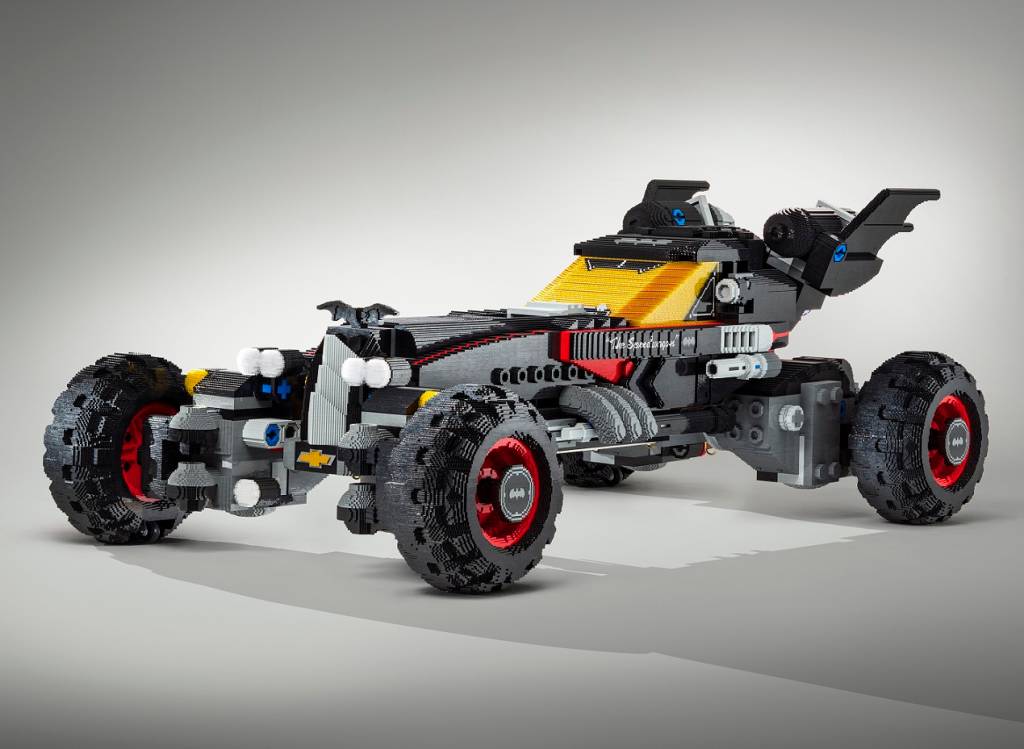 Batmóvel de Lego Batmóvel de Lego na posição 3x4 de frente