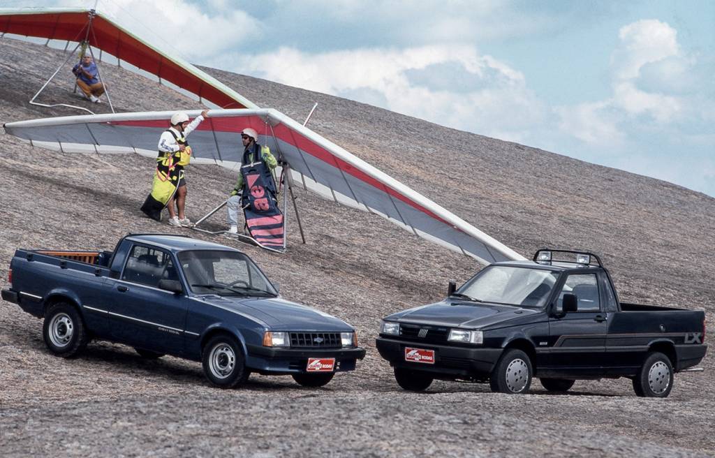 A Fiorino superava a Chevy no tamanho da caçamba