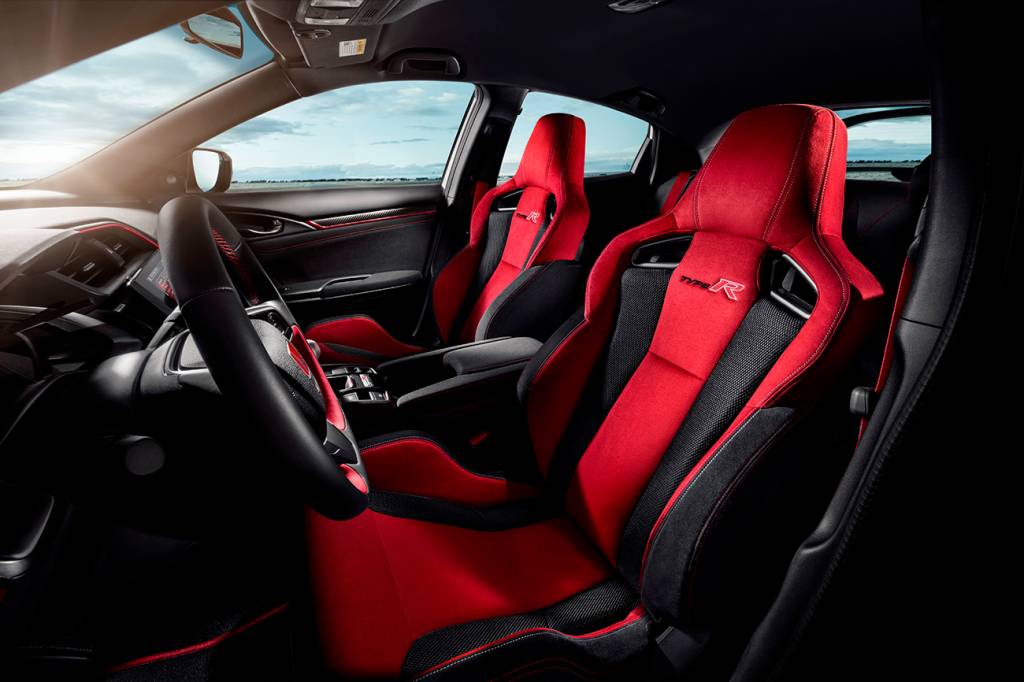 Honda Civic Type R Bancos concha garantem apoio firme em tocadas agressivas