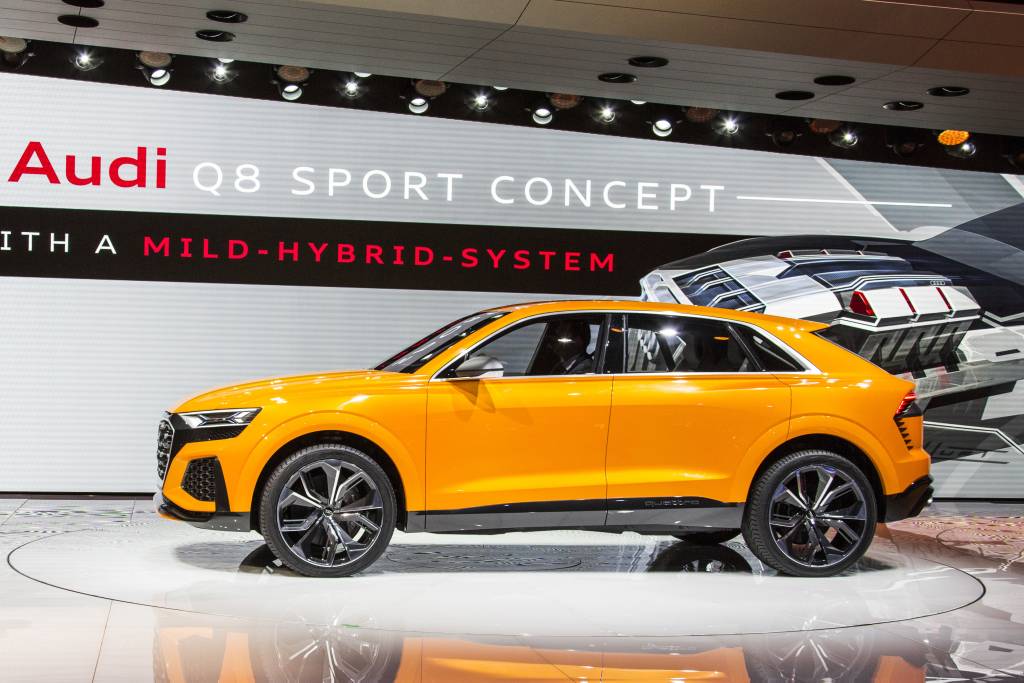 Prof. Rupert Stadler (Chairman of the Board of Management of AUDI AG); next to the new Audi Q8 sport concept on the Geneva Motorshow 2017.