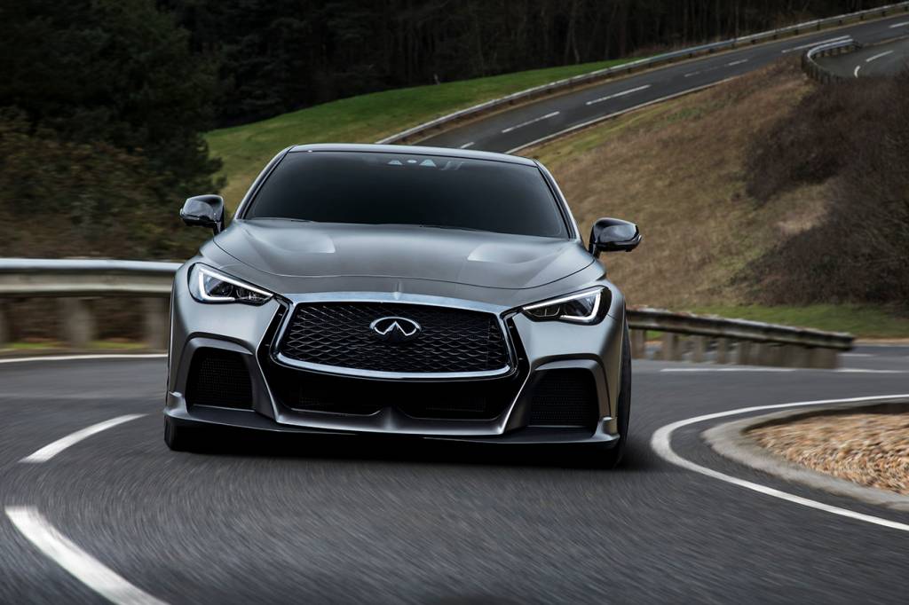 Infiniti Project Black S Aberturas no para-choque auxiliam na refrigeração dos freios