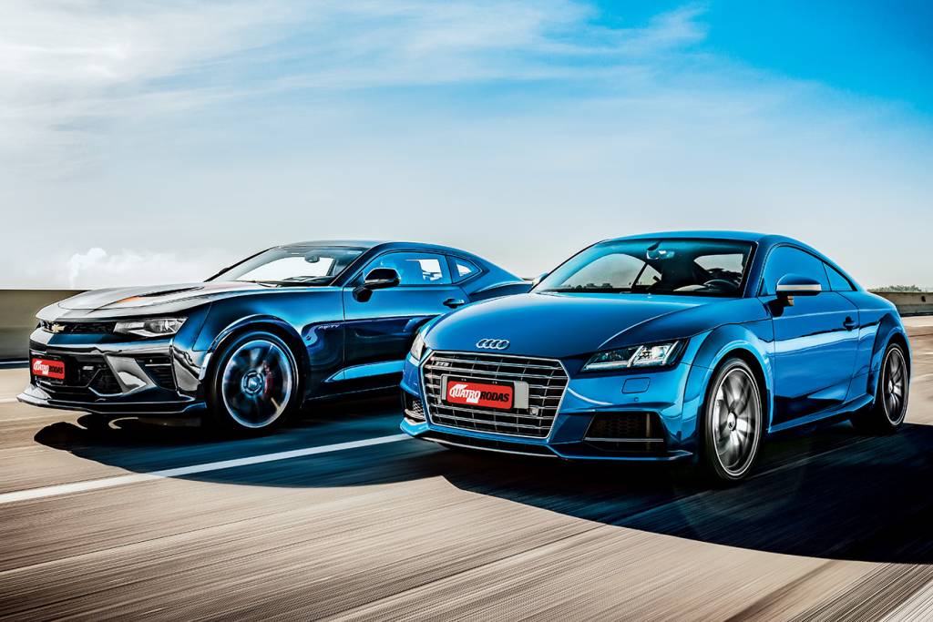 Camaro x Audi TTS Por cerca de R$ 300 mil, Audi e Chevrolet oferecem maneiras distintas para leva você de 0 a 100 km/h em 5 s