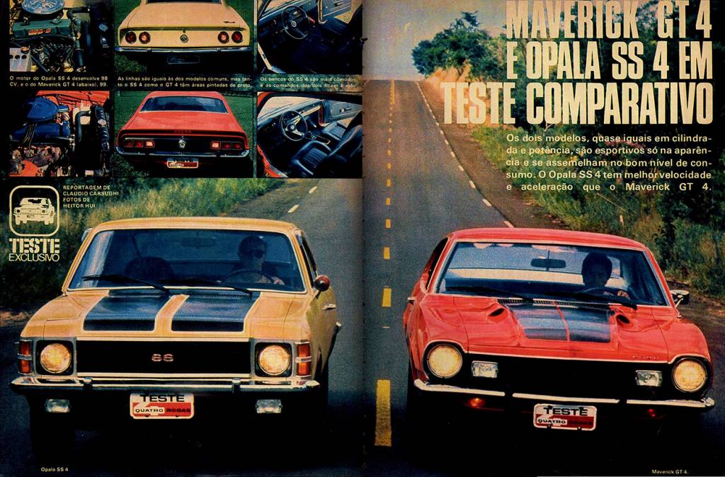 Chevrolet Opala SS 4 x Ford Maverick GT 4