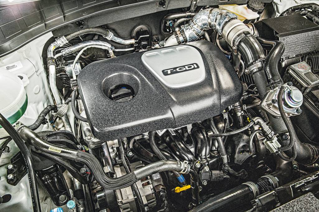 Motor 1.6 a gasolina com turbo e injeção direta do Tucson oferece 177 cv e 27 mkgf