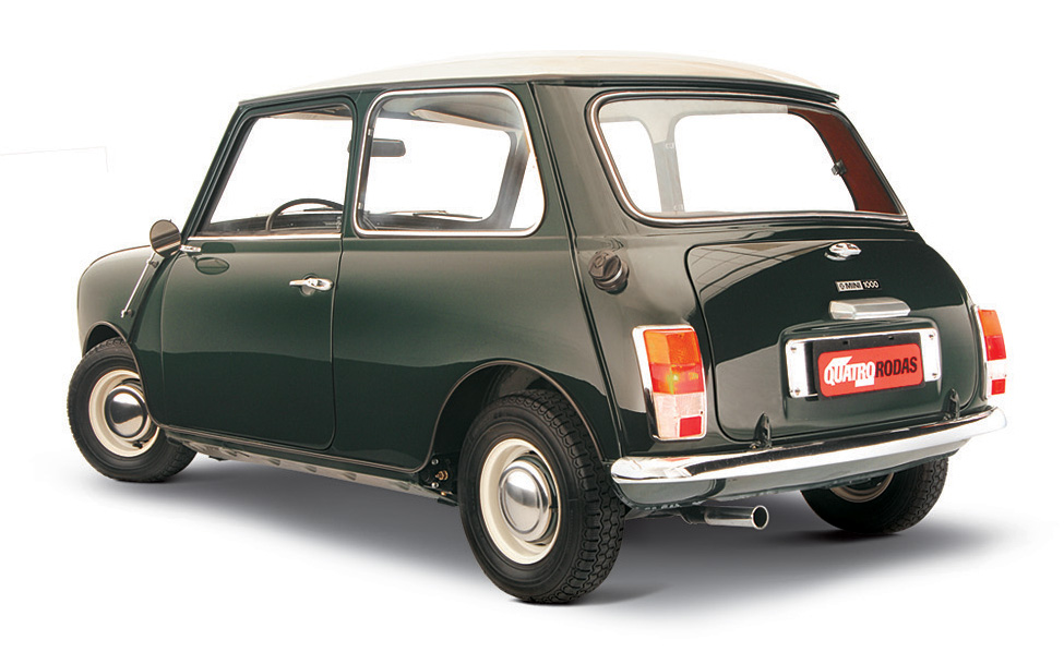 Neste Mini 1000 ano 1969, a lanterna perdeu o arredondado dos primeiros modelos