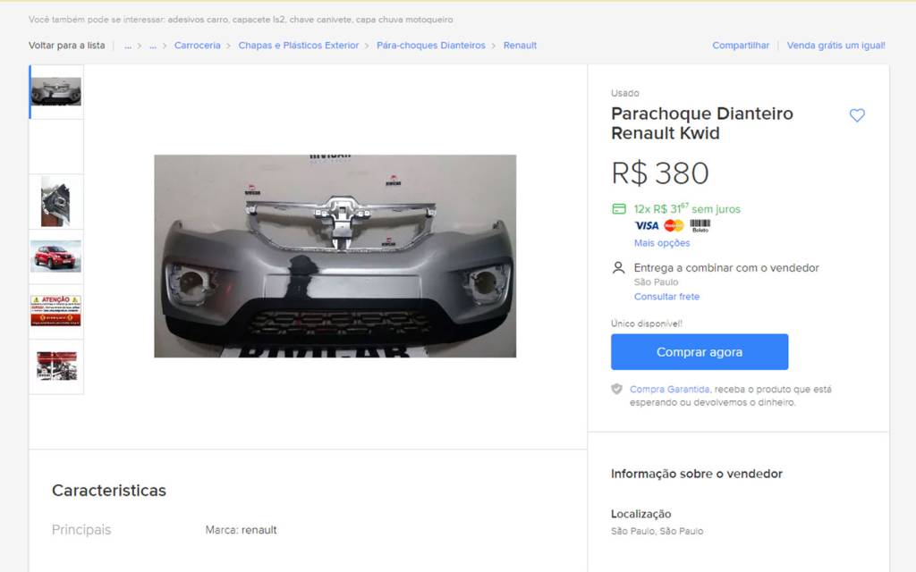 Para-choque Kwid 1