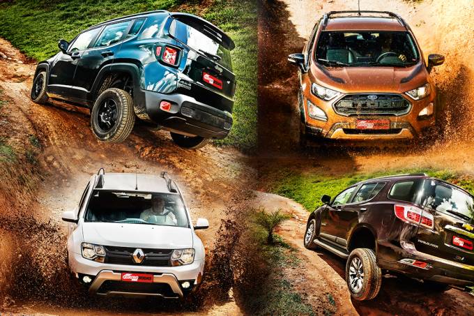 SUVs 4×4: Jeep Renegade, Ford EcoSport, Renault Duster e Chevrolet Trailblazer
