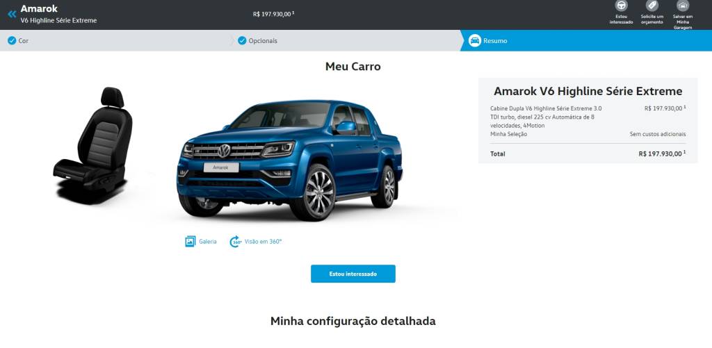 amarok extreme configurador amarok extreme configurador