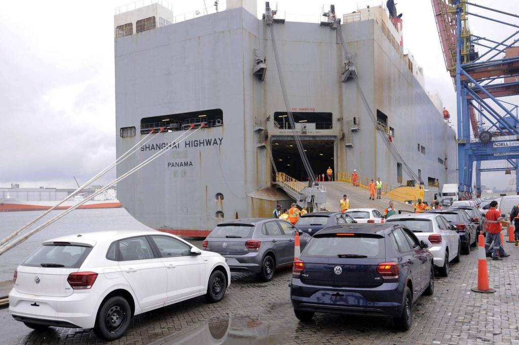 Embarque Carro Exportação Navio Embarque Carro Exportação Navio