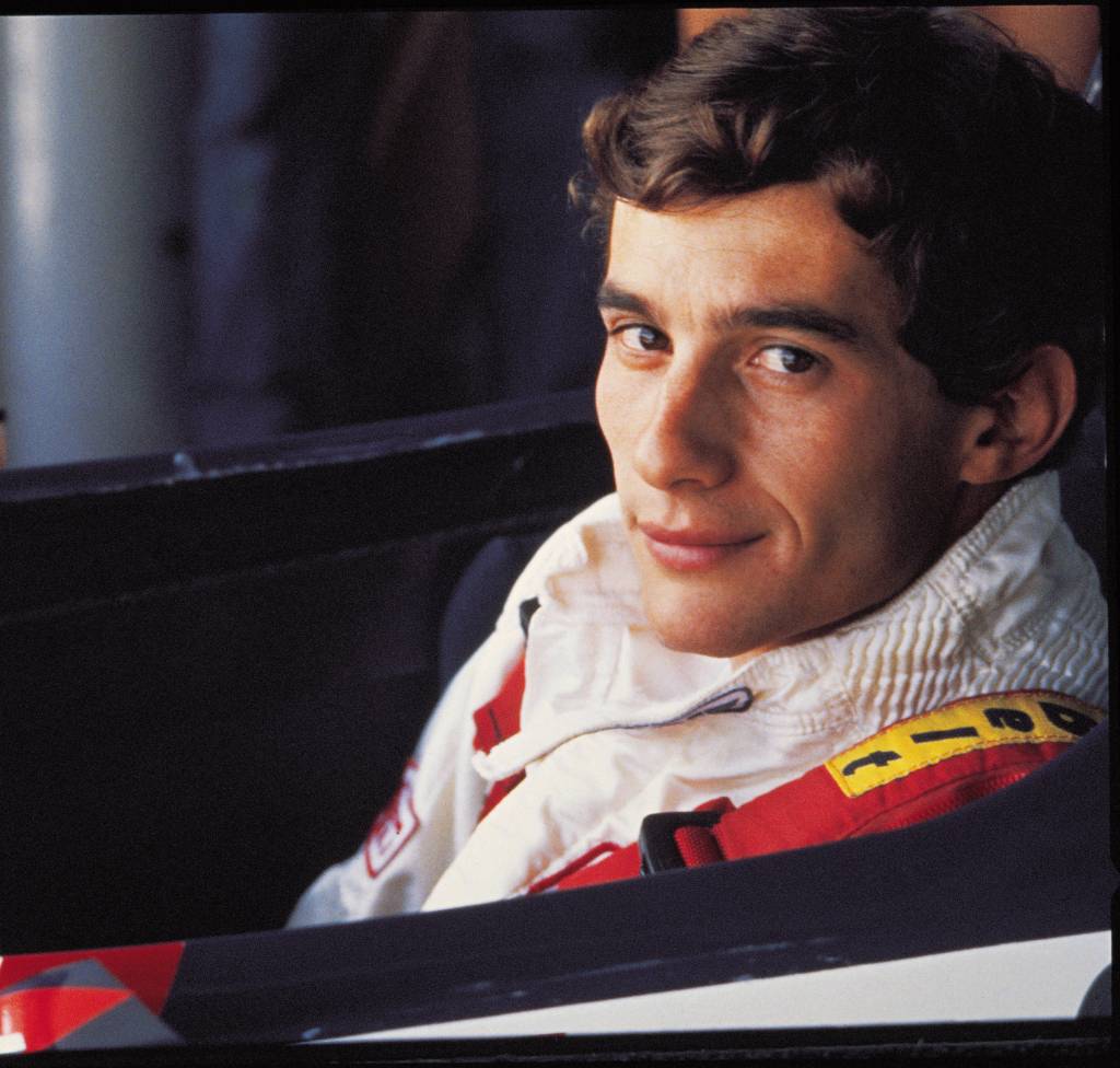 Ayrton Senna no cockpit de seu Toleman.