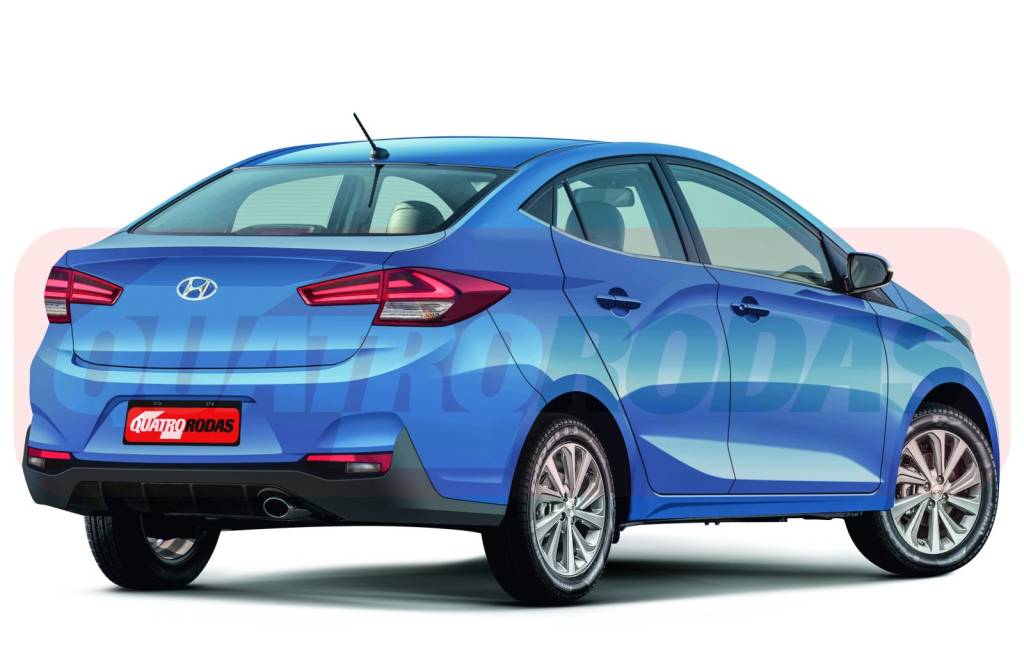 Hyundai HB20S 2021 Traseira Estática Projeção Hyundai HB20S 2021 Traseira Estática Projeção