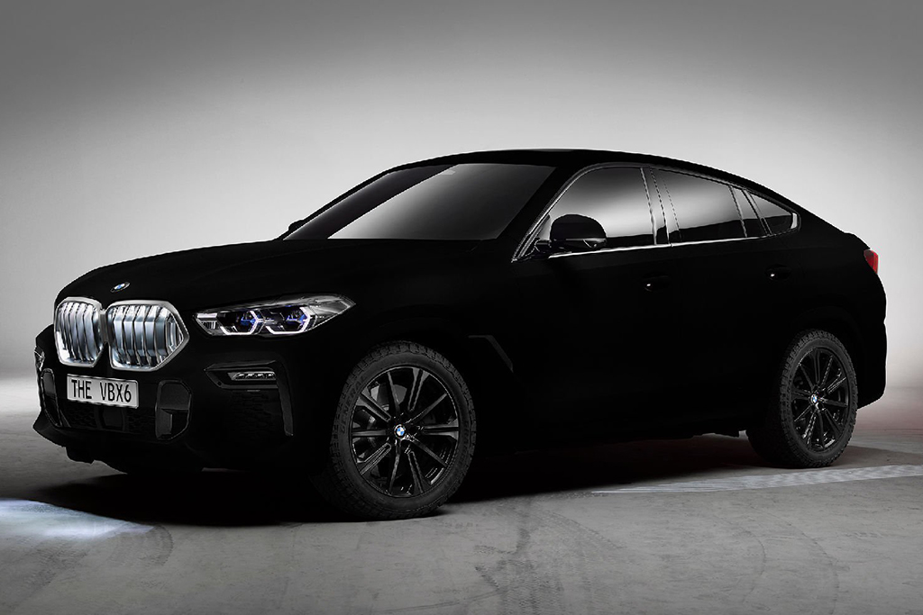 BMW X6 com pintura preta Vantablack X6