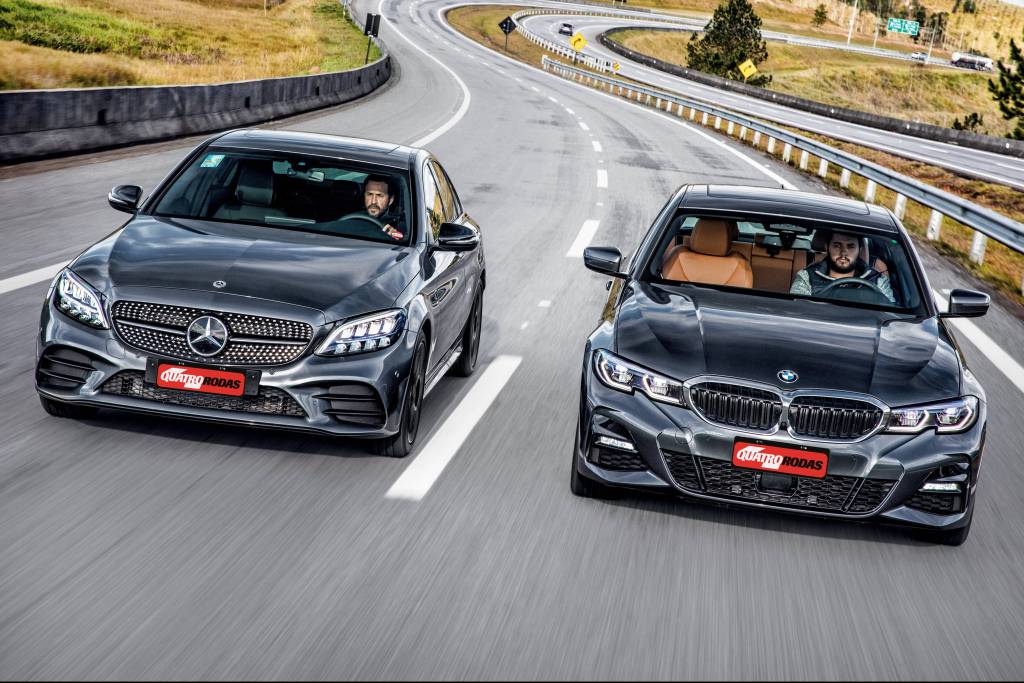 Mercedes-Benz C300 e BMW 330i bmw mercedes