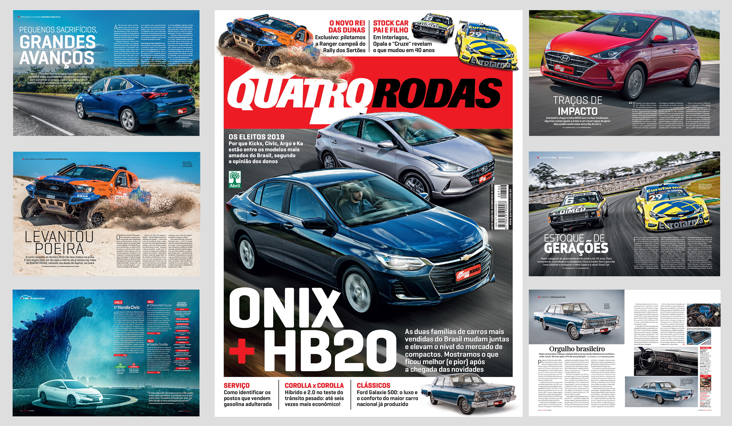 QUATRO RODAS De Outubro: Novos Hyundai HB20 E Chevrolet Onix Lado A ...