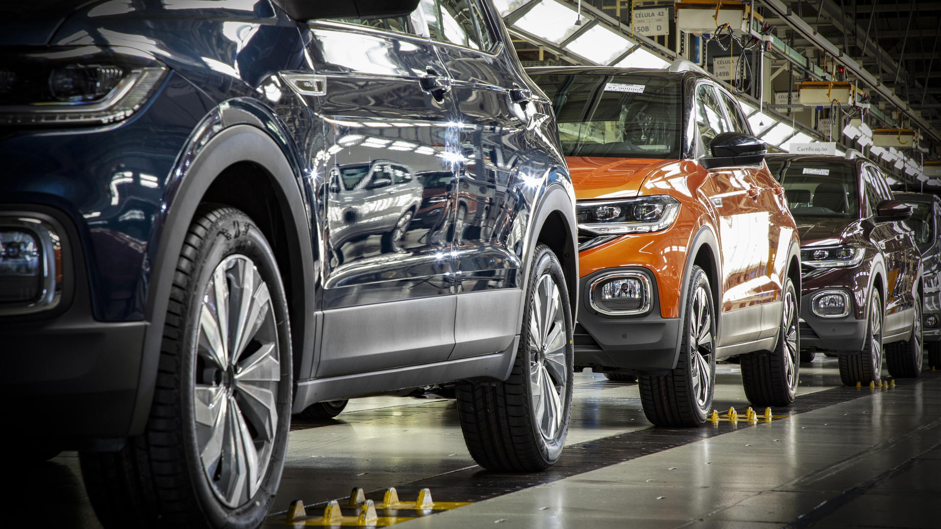 Linha de montagem do VW T-Cross em São José dos Pinhais (PR)