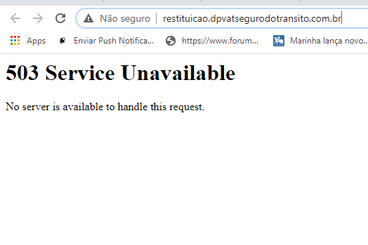 DPVAT 2020 – Site indisponível