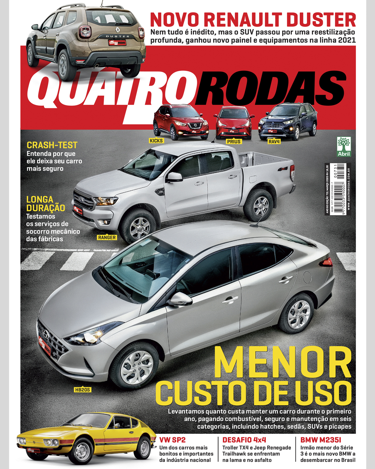 QUATRO RODAS de Novembro: os carros mais baratos de manter