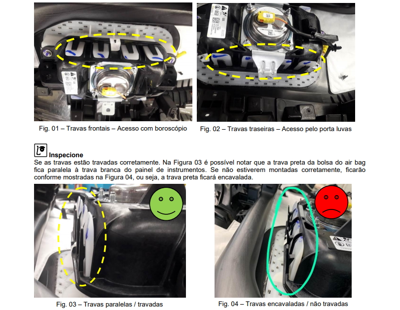 trava do airbag do passageiro Tracker trava do airbag do passageiro Tracker