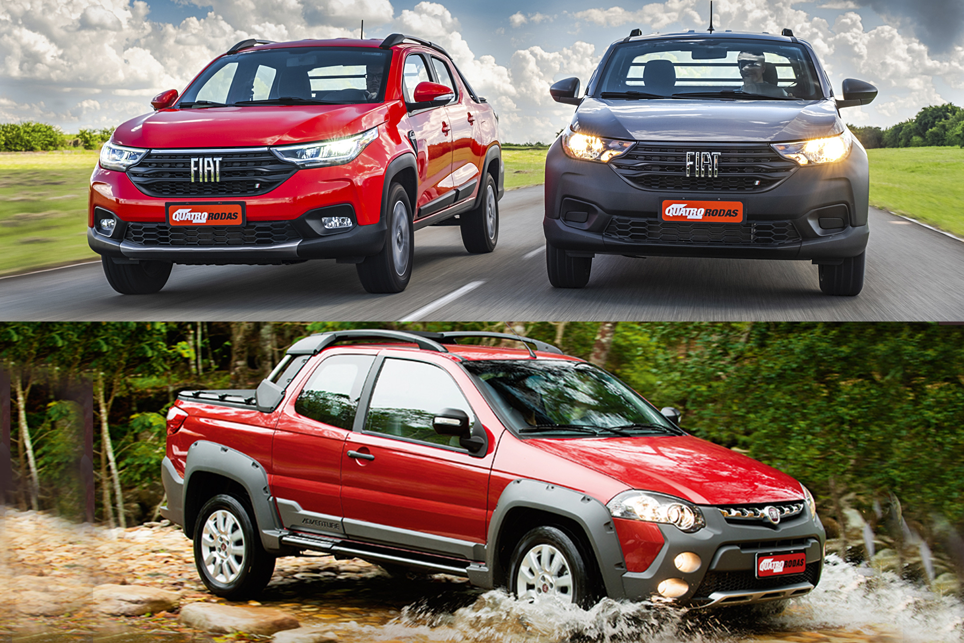 Nova Fiat Strada 1.3 é mais fraca, mas bem mais econômica que a velha 1.8