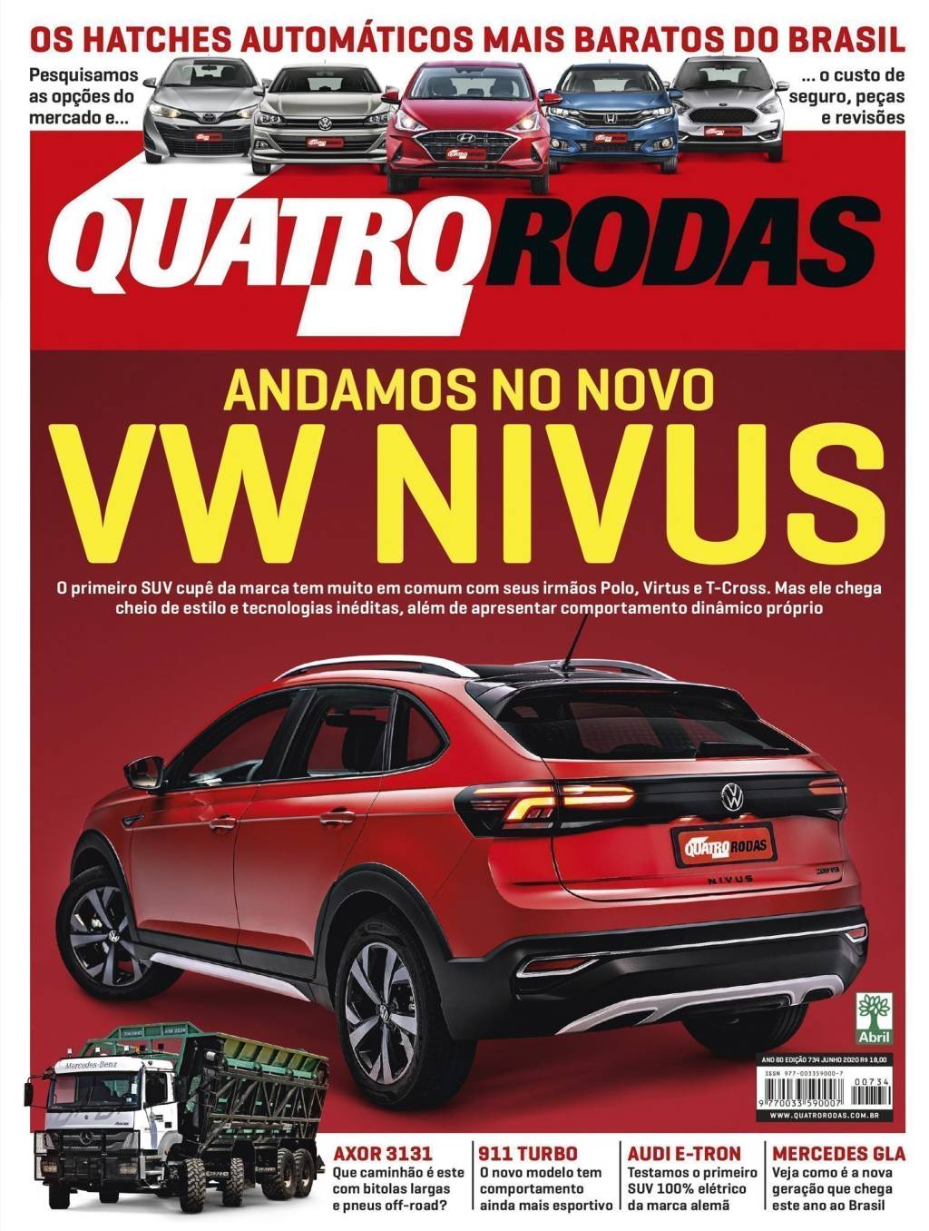 Capa da revista quatro rodas andamos no novo VW Nivus