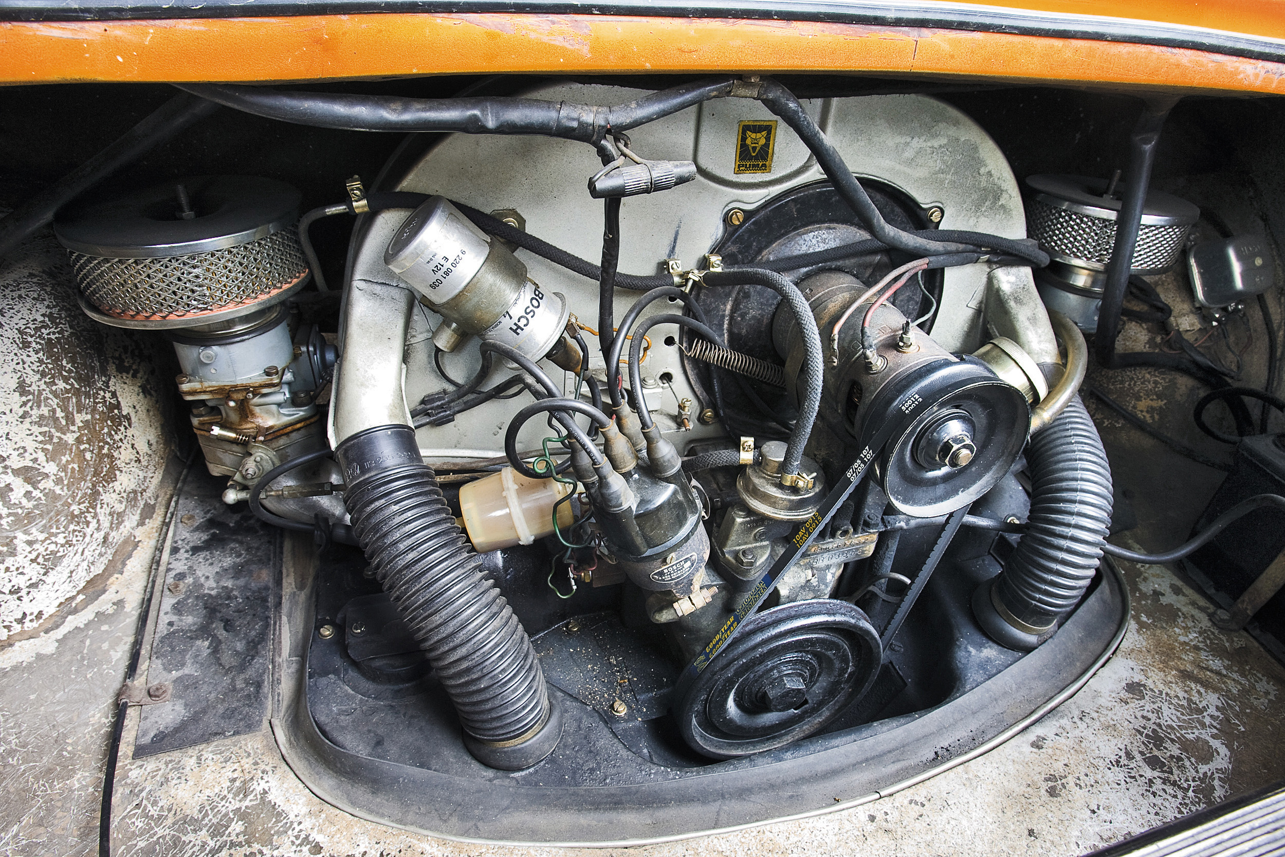 Motor do Puma GTE, modelo 1974, do arquiteto Adhemar Dizioli Fernandes.