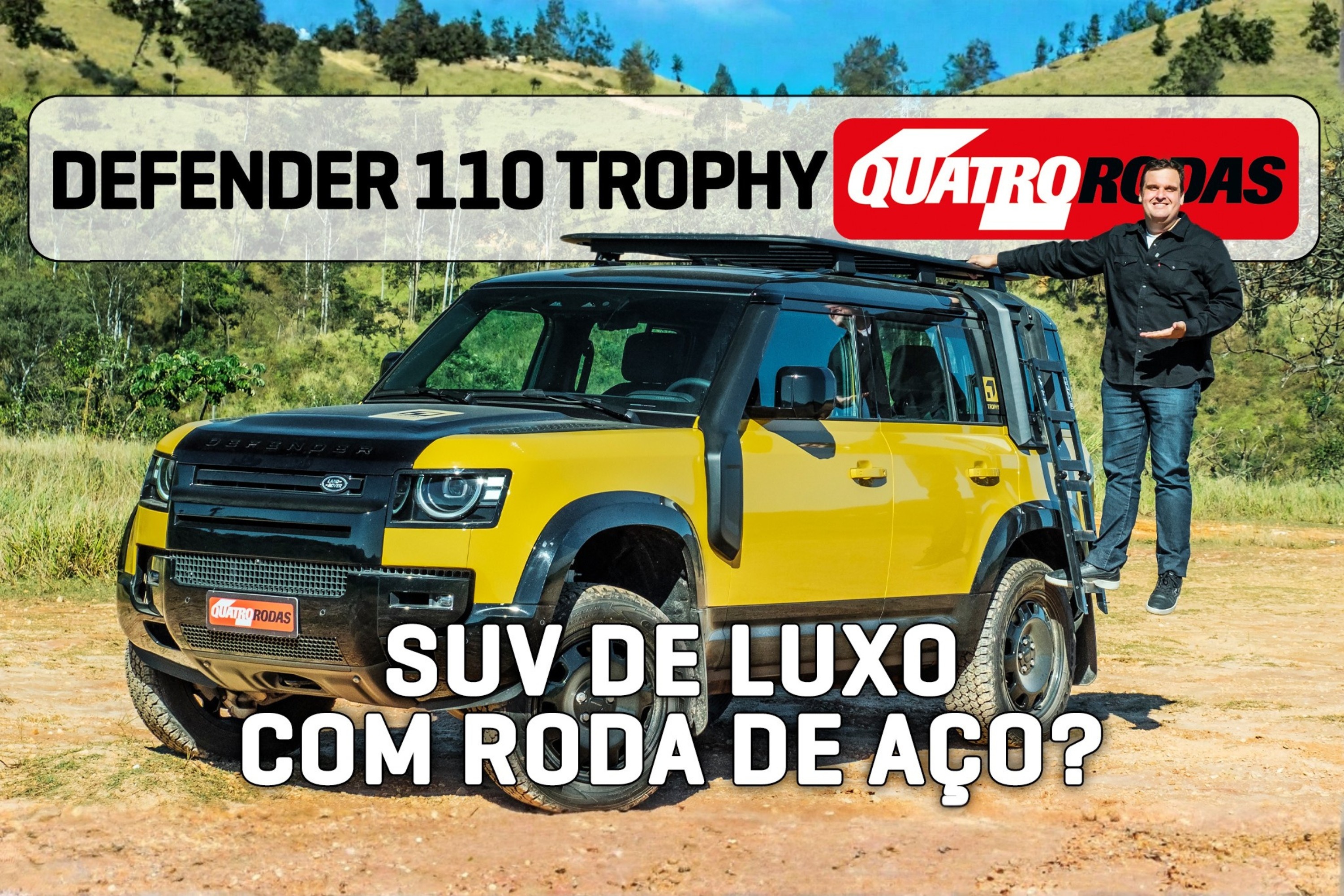 Defender 110 Trophy é jipão DIESEL HÍBRIDO de R$ 900.000 que não tem MEDO DE LAMA