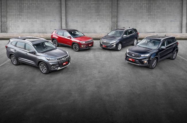 Comparativo: estreantes, Tiggo 8 e Territory enfrentam Compass e Equinox