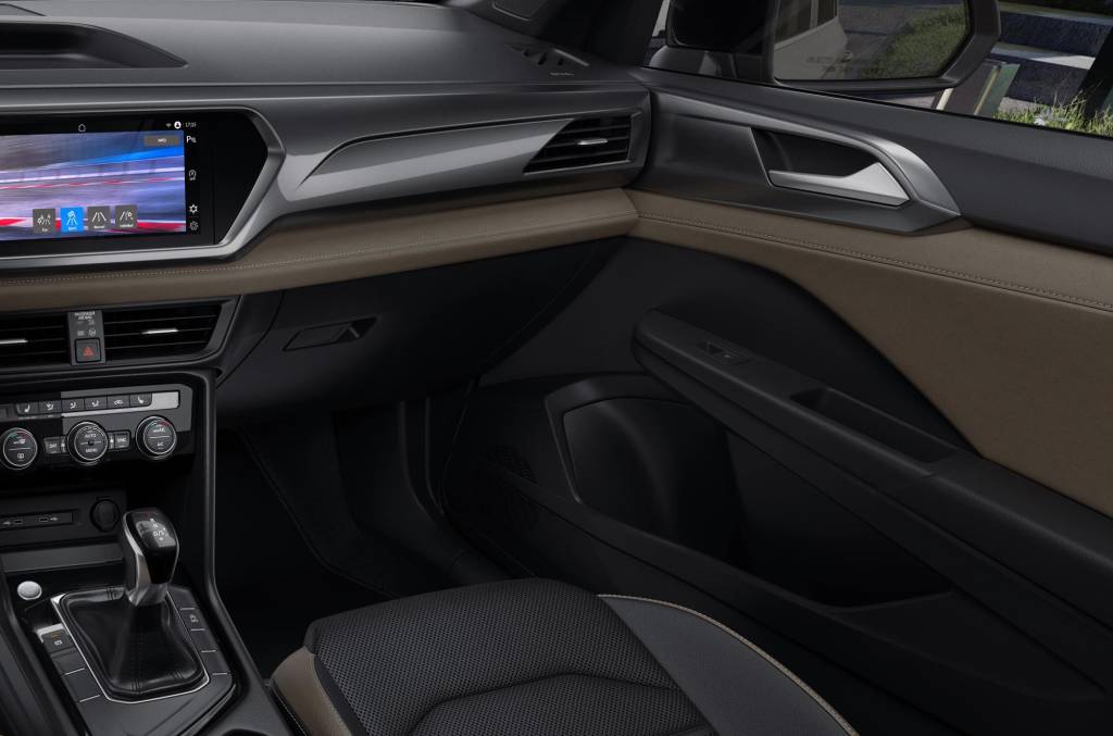 VW Taos faixa de couro sintético VW Taos faixa de couro sintético