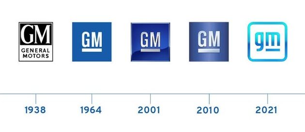 O histórico dos logotipos da General Motors