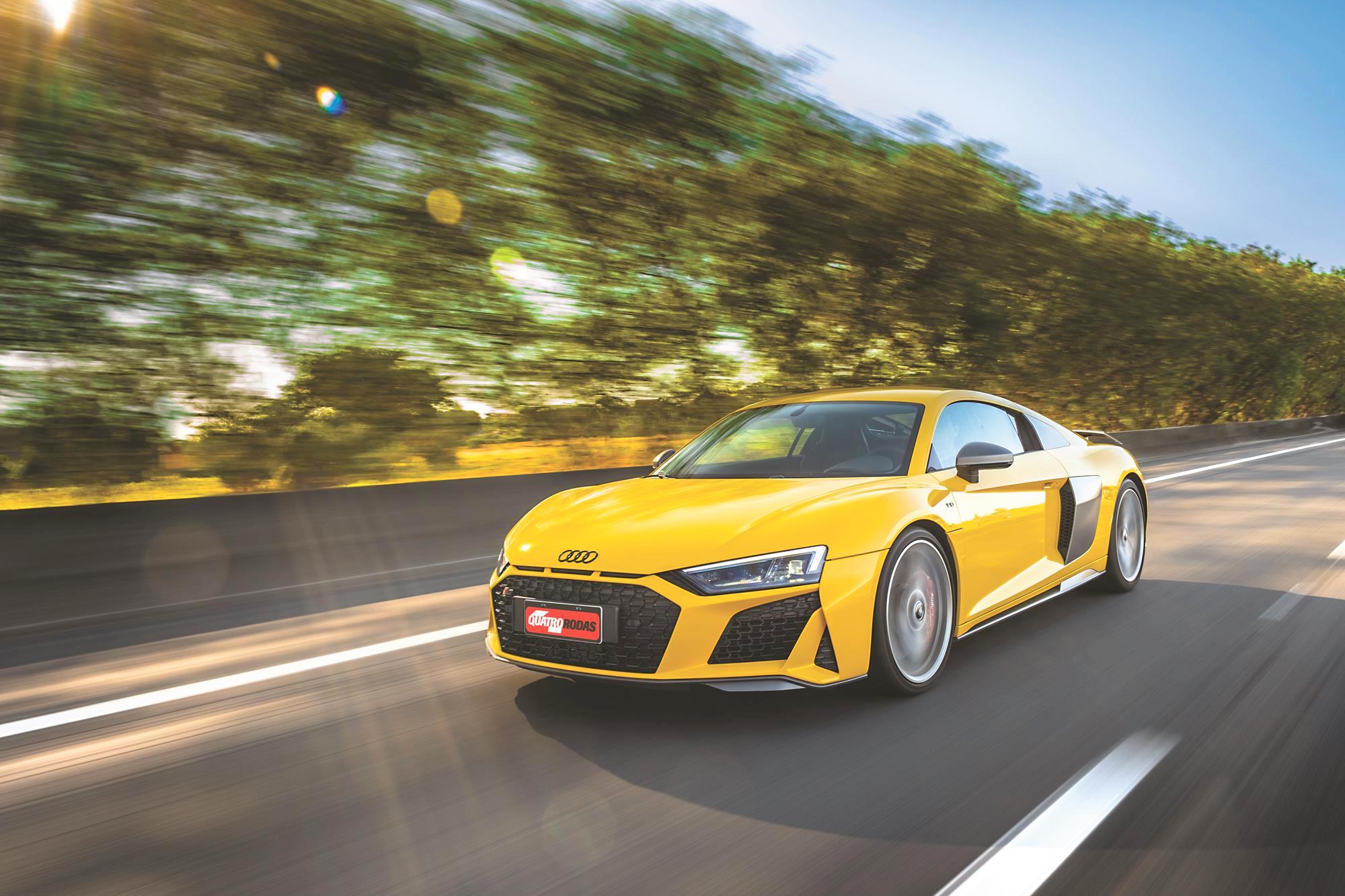 Audi R8 V10 Performance 2020 amarelo