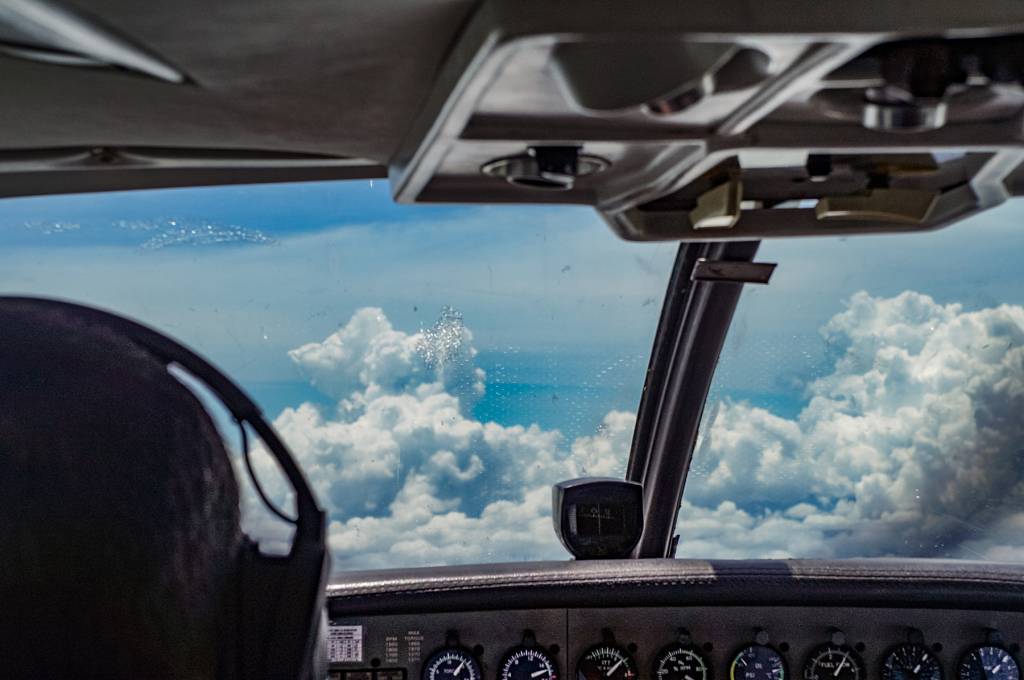 Cockpit Cessna Caravan Azul