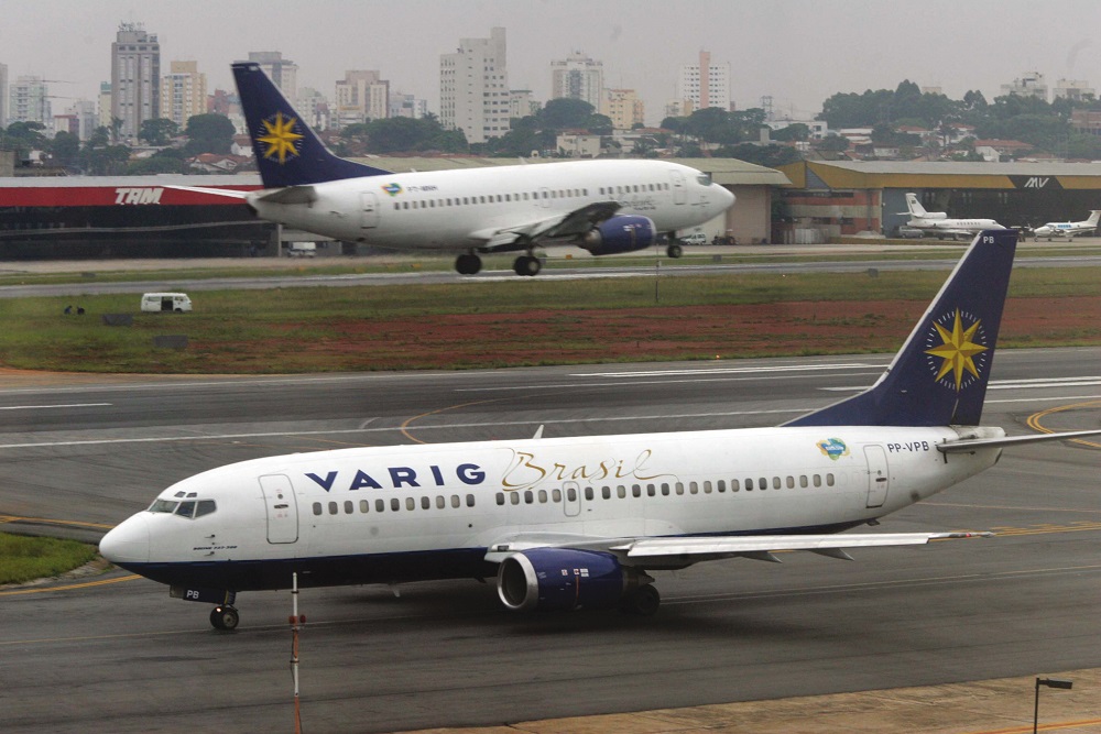 Aviões da Varig no aeroporto de Congonhas. Aviões da Varig no aeroporto de Congonhas.