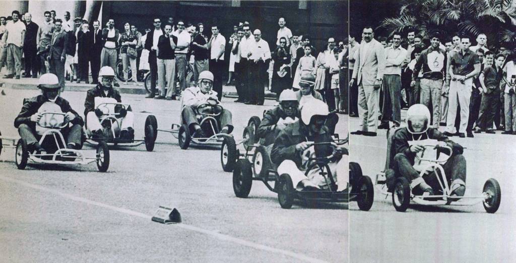 Cirado em meados dos anos 1950 nos EUA, o Kart começa a ganhar noteriedade no Brasil em 1961 com corridas de rua e pilotos famosos testando a modalidade