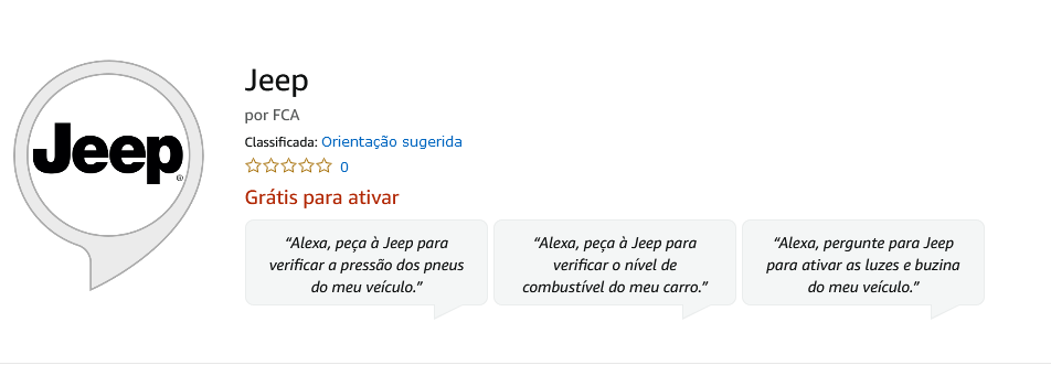 Jeep Alexa Já é possível se adiantar e