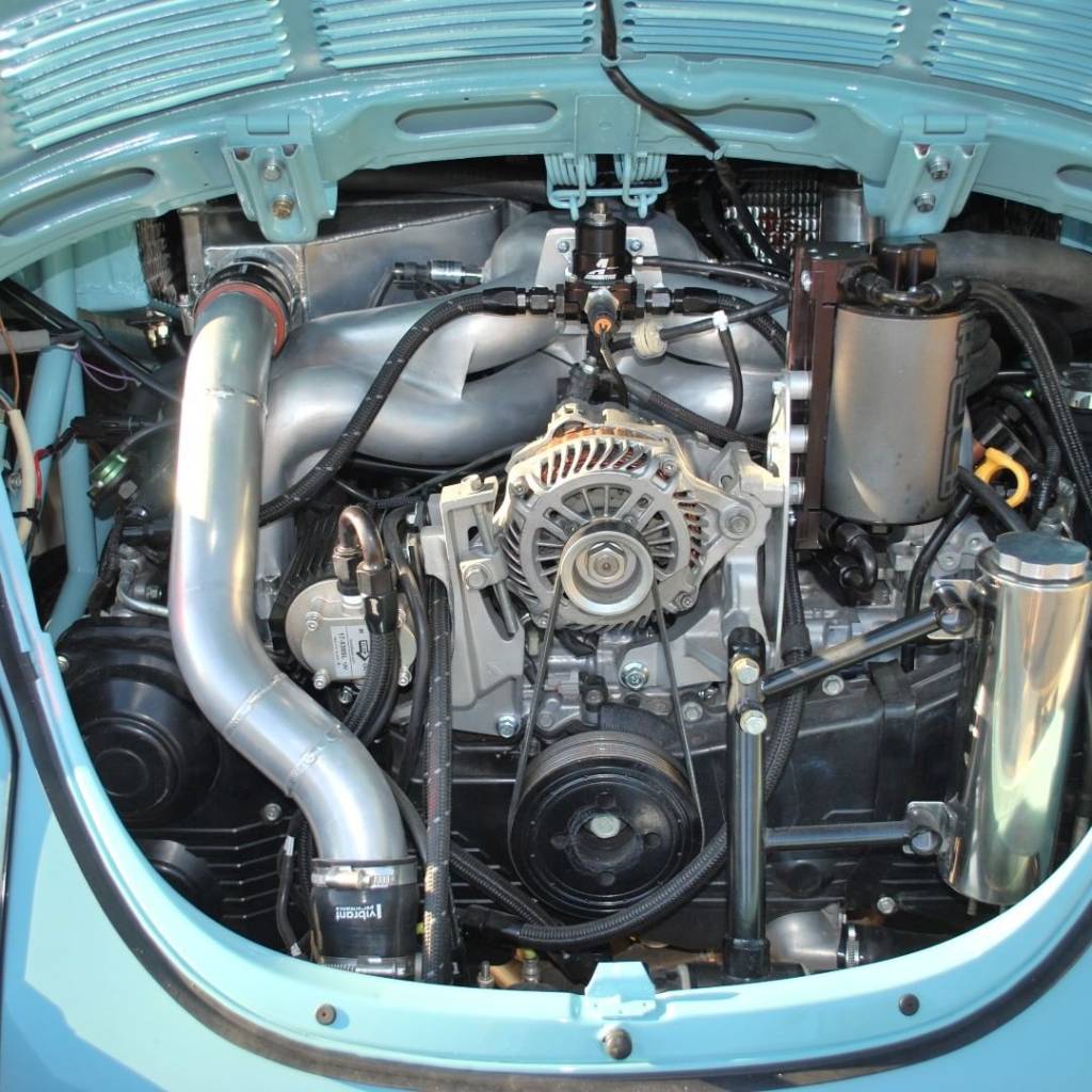 Fusca 1973 524 cv Reynolds fez o necessário para acoplar o motor de Subaru em seu Supersleeper